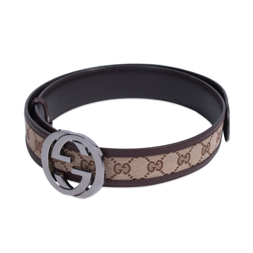 Gucci GG Interlocking Canvas Belt