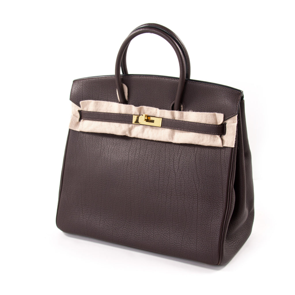 Hermès Birkin 36 HAC Cafe Fjord Leather Bags Hermès - Shop authentic new pre-owned designer brands online at Re-Vogue