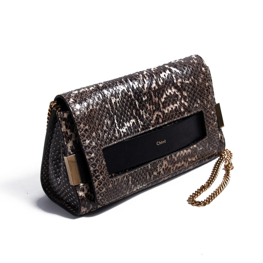 Chloé Snakeskin Medium Elle Bag Bags Chloé - Shop authentic new pre-owned designer brands online at Re-Vogue