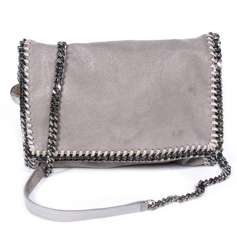 Stella McCartney Specked Metallic Fold Over Shoulder Bag