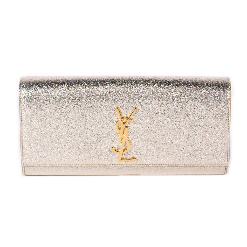 Saint Laurent Monogram Metallic Clutch