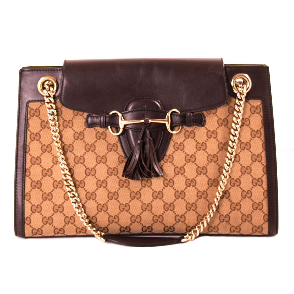 Gucci GG Canvas Emily Large Shoulder Bag