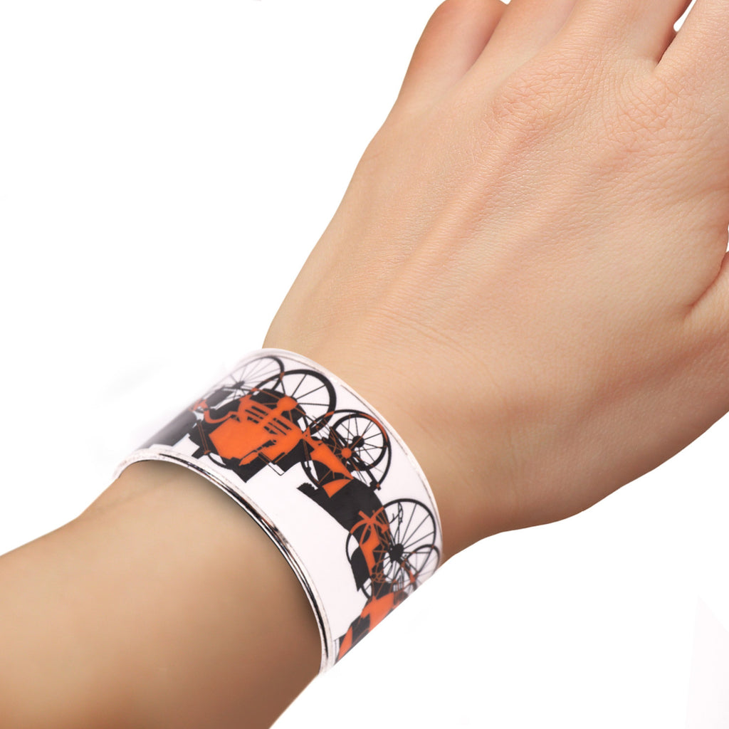 Hermes Extra Wide Printed Enamel Bracelet Accessories Hermès - Shop authentic new pre-owned designer brands online at Re-Vogue