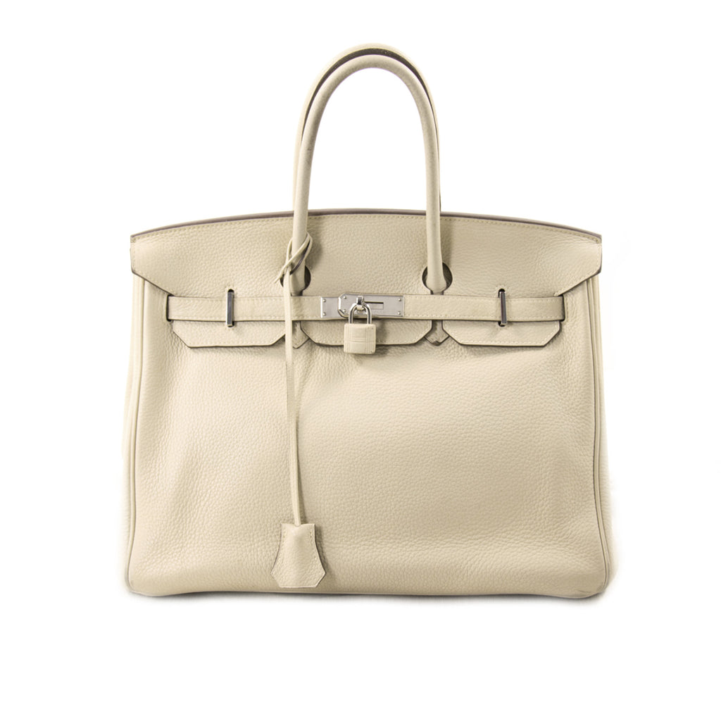 Hermès Birkin 35 Parchemin Clemence Leather