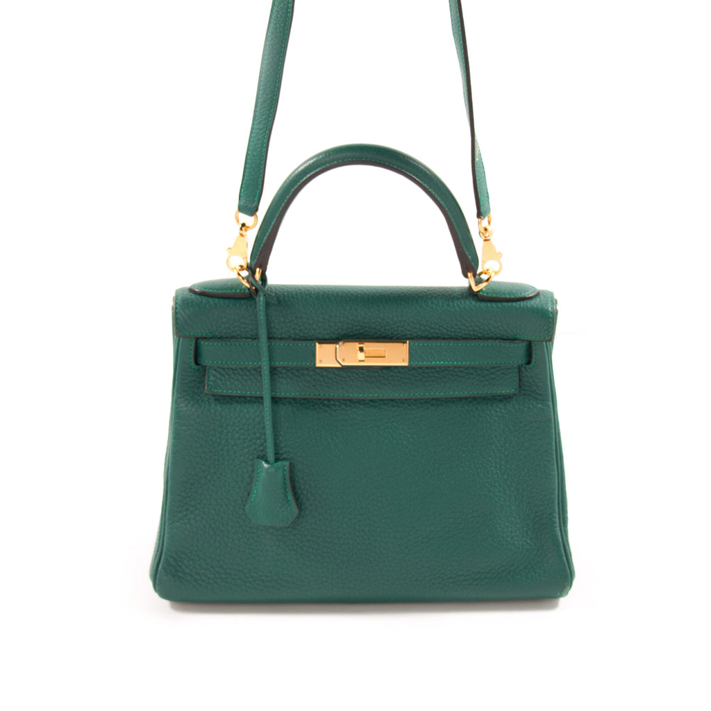 Hermès Kelly 28 Retourne Malachite Clemence