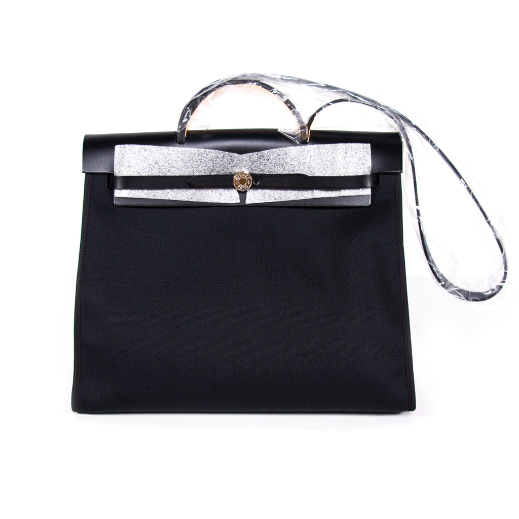 Hermes Herbag Zip 39 Black