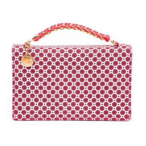 Stella McCartney Specked Metallic Fold Over Shoulder Bag