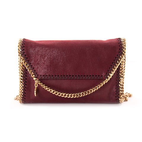 Stella McCartney Specked Metallic Fold Over Shoulder Bag