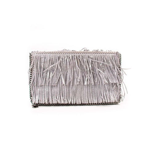 Stella McCartney Specked Metallic Fold Over Shoulder Bag