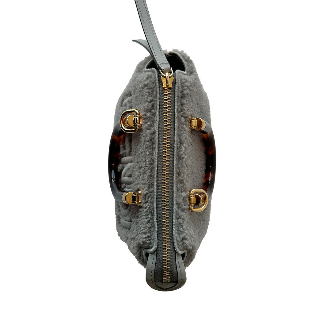 Fendi By The Way Shearling Shoulder Bag