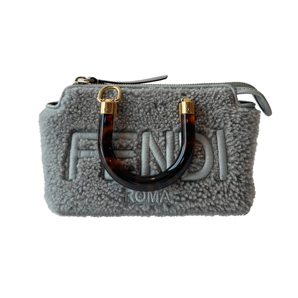 Fendi By The Way Shearling Shoulder Bag