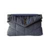 Saint Laurent LouLou Puffer Small Denim Shoulder Bag