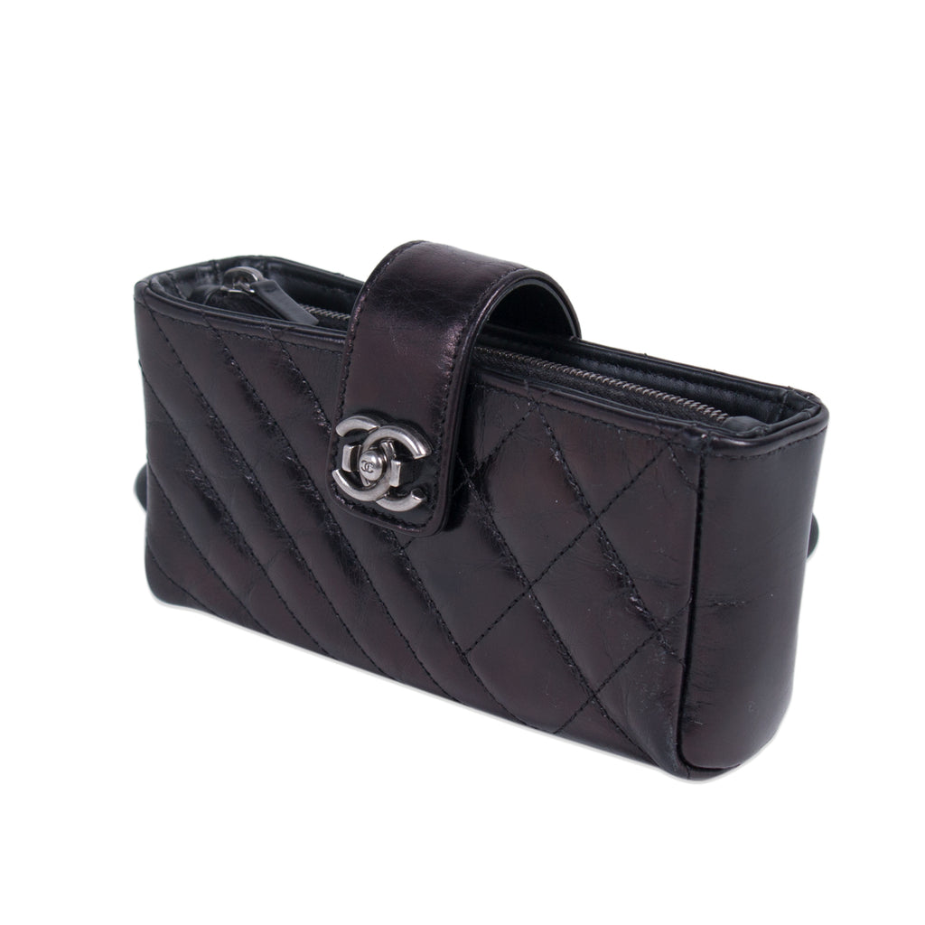Chanel Quilted Leather O-Phone Holder Accessories Chanel - Shop authentic new pre-owned designer brands online at Re-Vogue