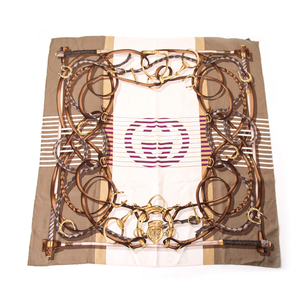 Gucci GG Printed Silk Scarf Accessories Gucci - Shop authentic new pre-owned designer brands online at Re-Vogue