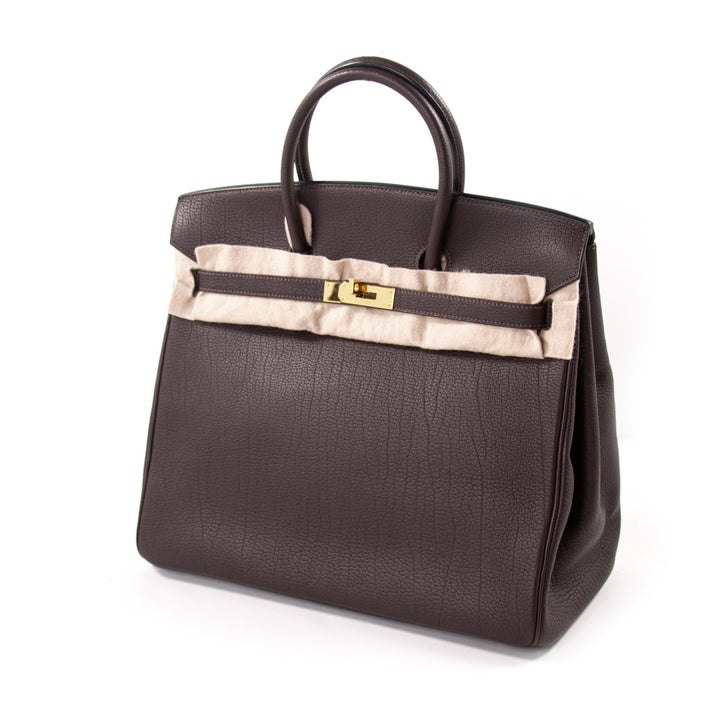 Hermès Birkin 36 HAC Cafe Fjord Leather Bags Hermès - Shop authentic new pre-owned designer brands online at Re-Vogue