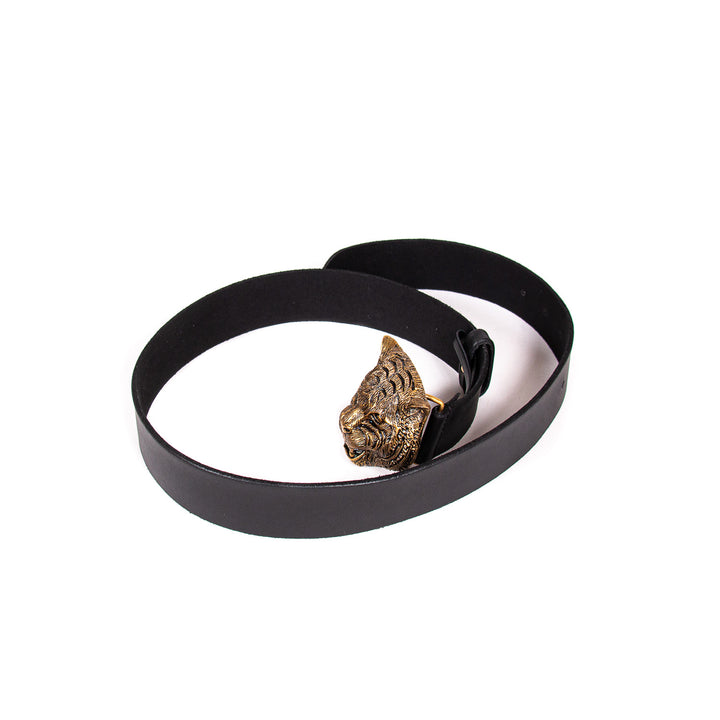 Gucci Tiger Head Leather Belt