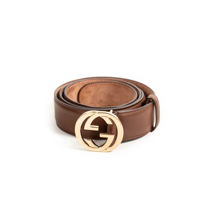 Gucci GG Interlocking Leather Belt Accessories Gucci - Shop authentic new pre-owned designer brands online at Re-Vogue