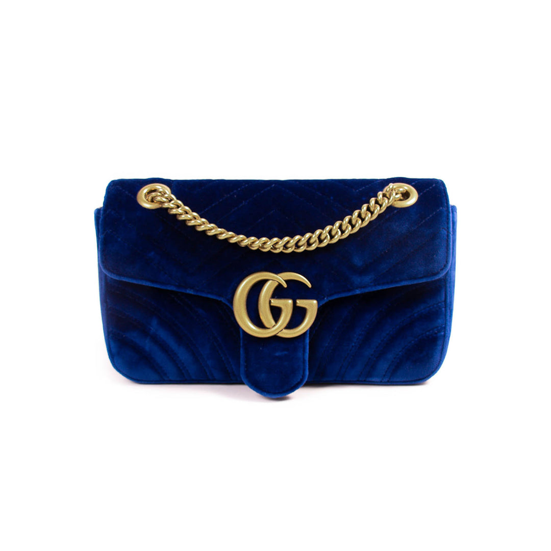 Gucci GG Marmont Small Velvet Metalassé Bag Bags Gucci - Shop authentic new pre-owned designer brands online at Re-Vogue