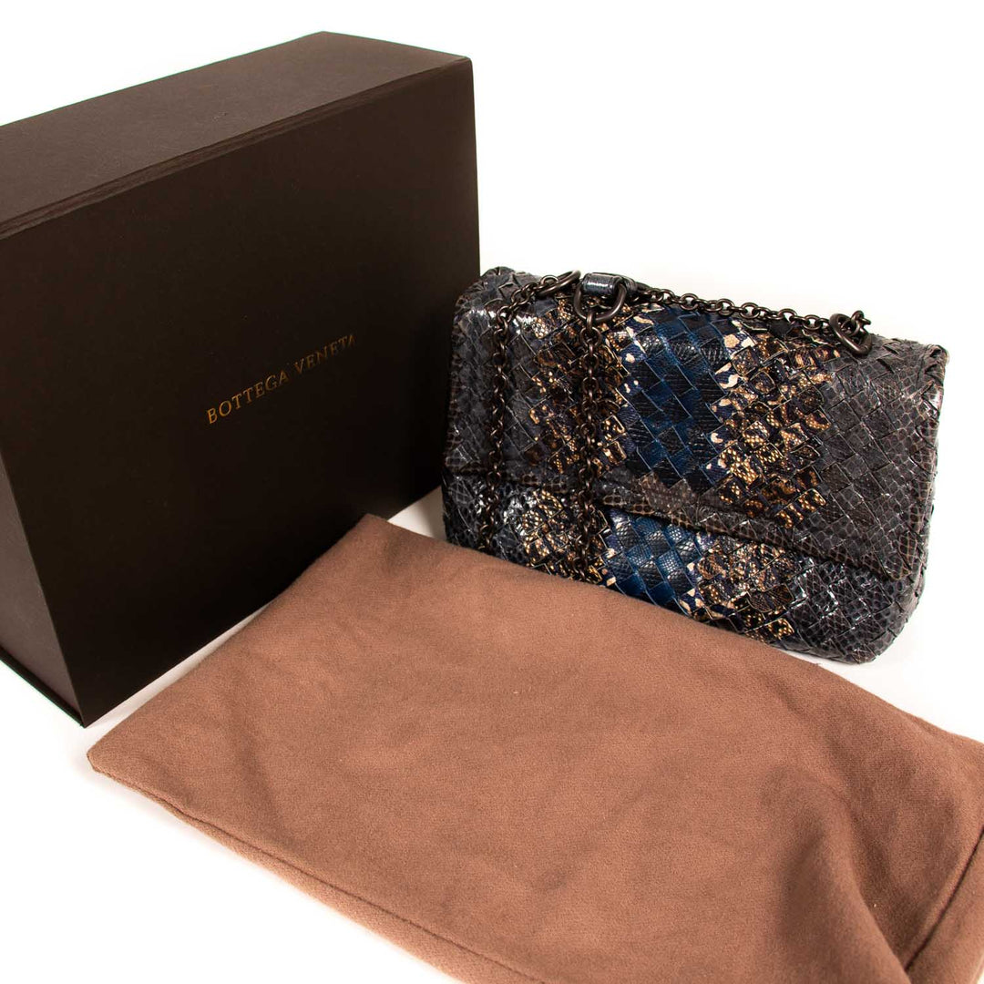 Bottega Veneta Snake Skin Olimpia Mini Intrecciato Bags Bottega Veneta - Shop authentic new pre-owned designer brands online at Re-Vogue