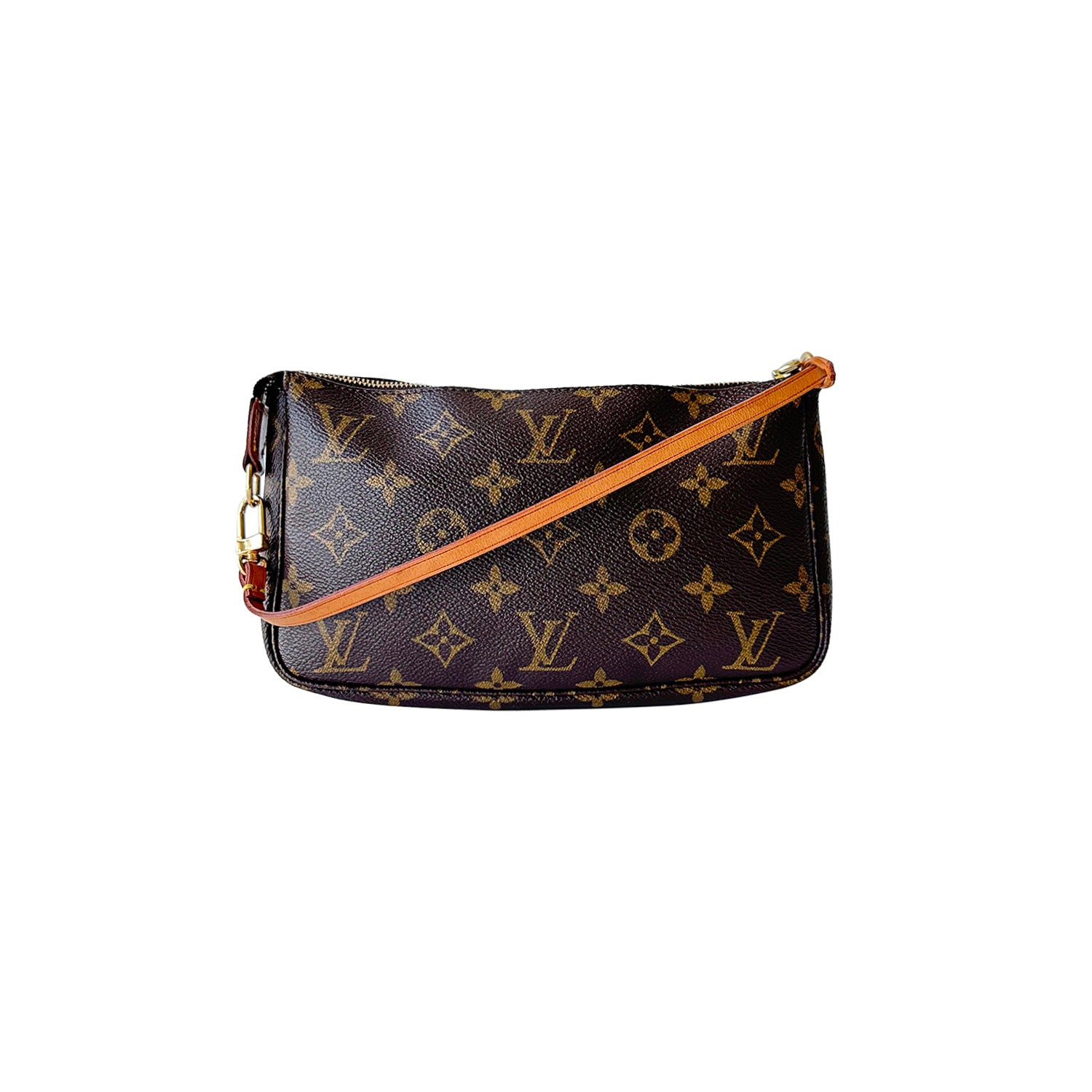 LV Pochette Milla MM Monogram Clutch, Luxury, Bags & Wallets on Carousell