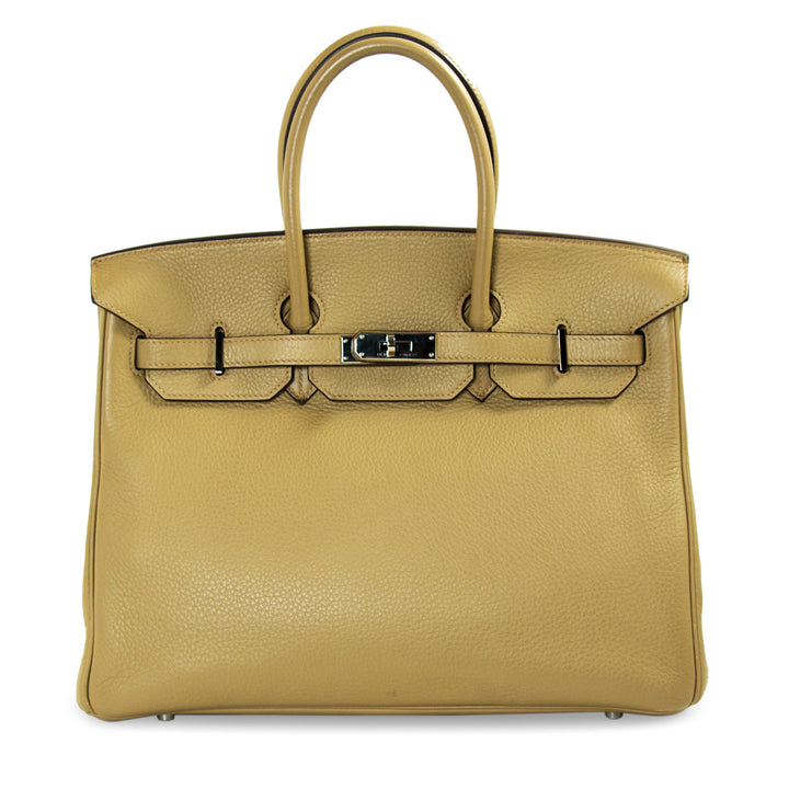 Hermès Birkin 35 Tabac Clemence Leather Bags Hermès - Shop authentic new pre-owned designer brands online at Re-Vogue