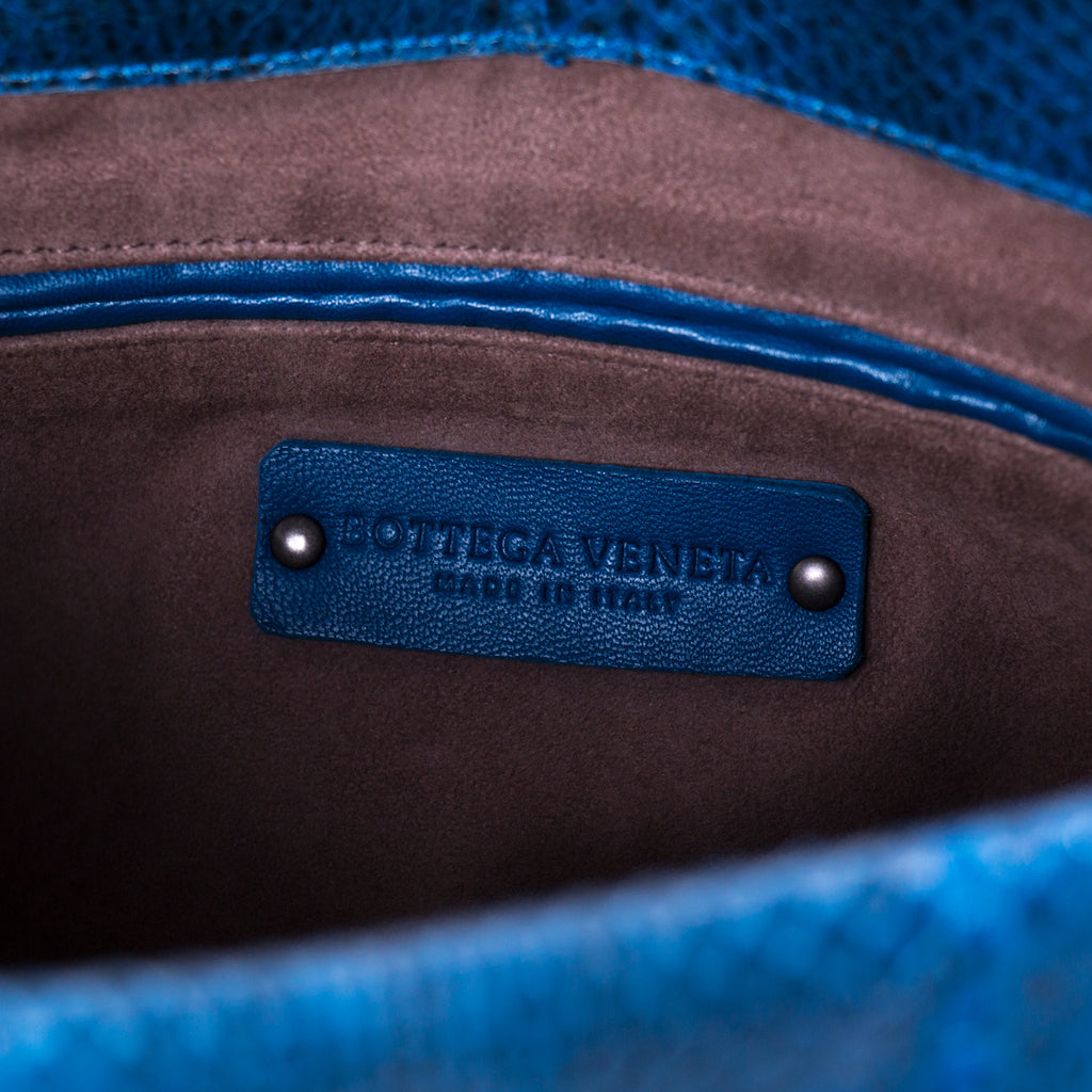 Bottega Veneta Intrecciato Trim Snakeskin Bag Bags Bottega Veneta - Shop authentic new pre-owned designer brands online at Re-Vogue
