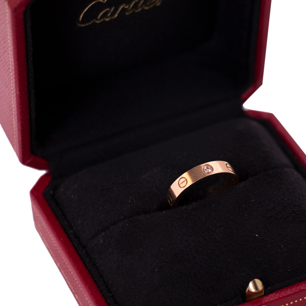 Cartier Rose Gold Diamond Love Wedding Band Accessories Cartier - Shop authentic new pre-owned designer brands online at Re-Vogue