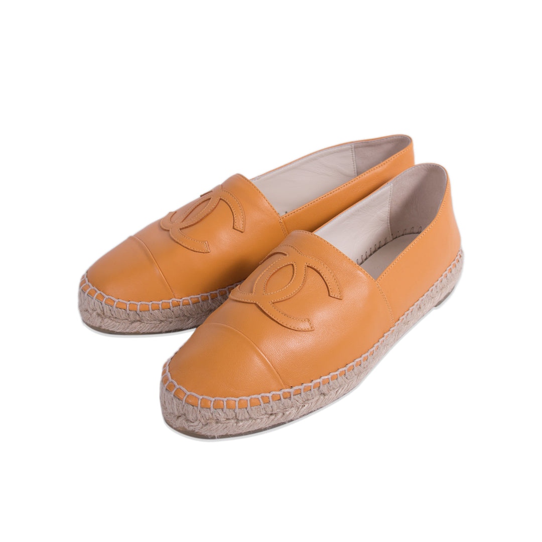Chanel Lambskin Leather CC Espadrilles Shoes Chanel - Shop authentic new pre-owned designer brands online at Re-Vogue