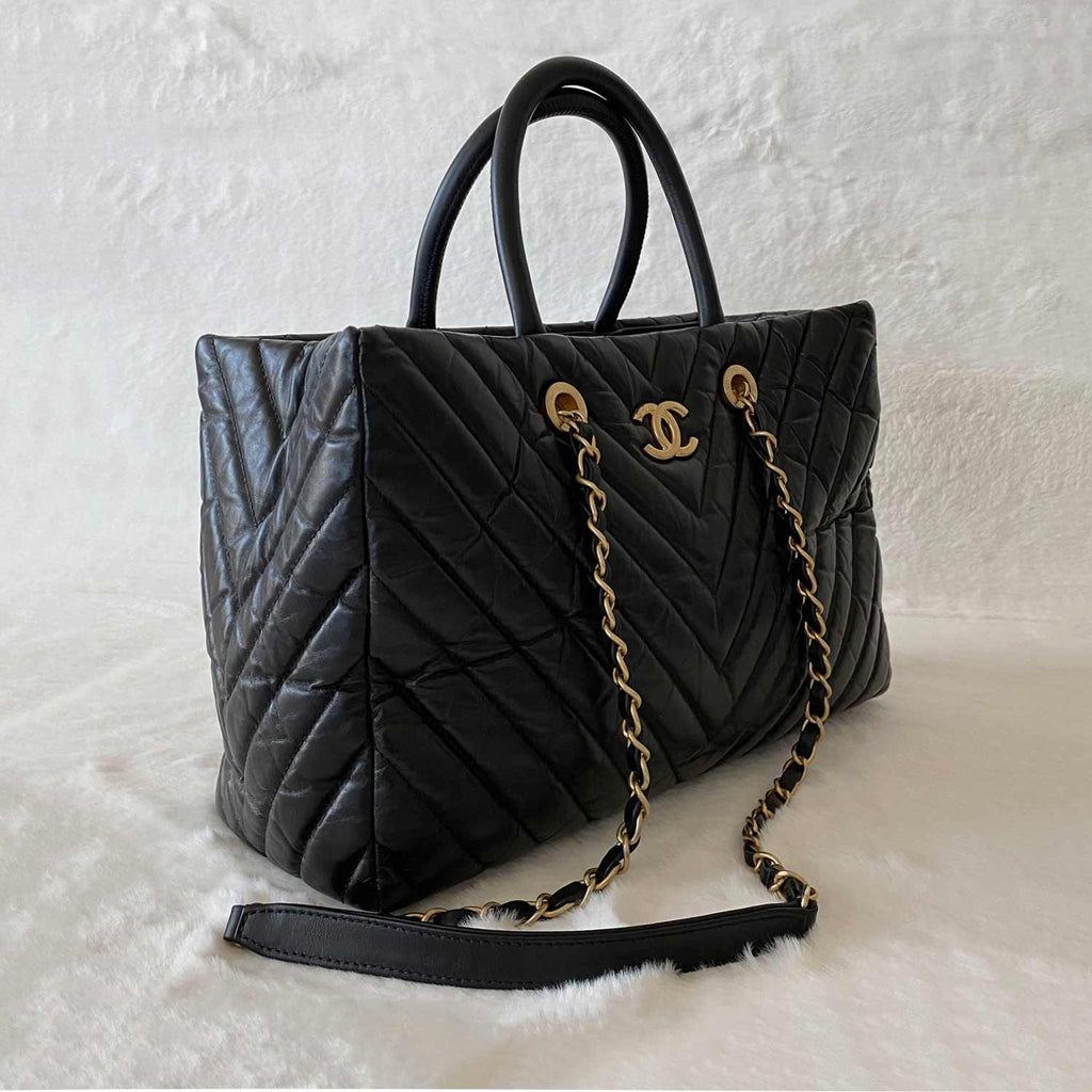 Chanel Coco Allure Chevron Shopping Tote Bag