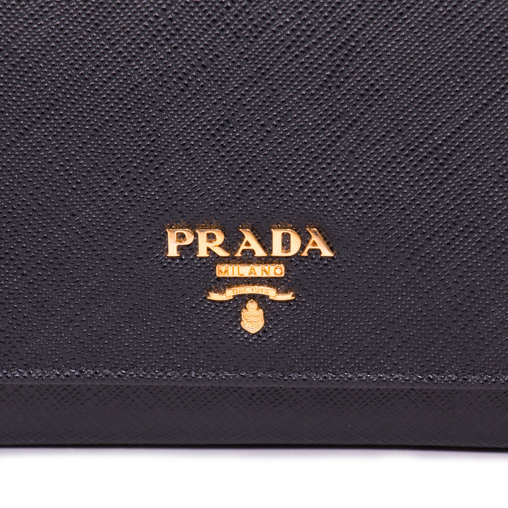 Prada Leather Chain Wallet - revogue