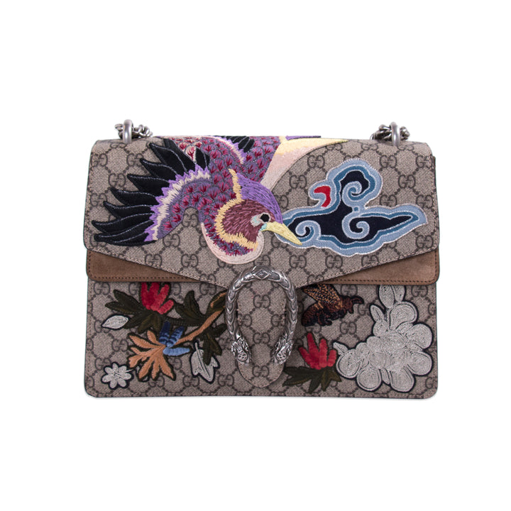 Gucci Dionysus Embroidered GG Supreme Shoulder Bag Bags Gucci - Shop authentic new pre-owned designer brands online at Re-Vogue