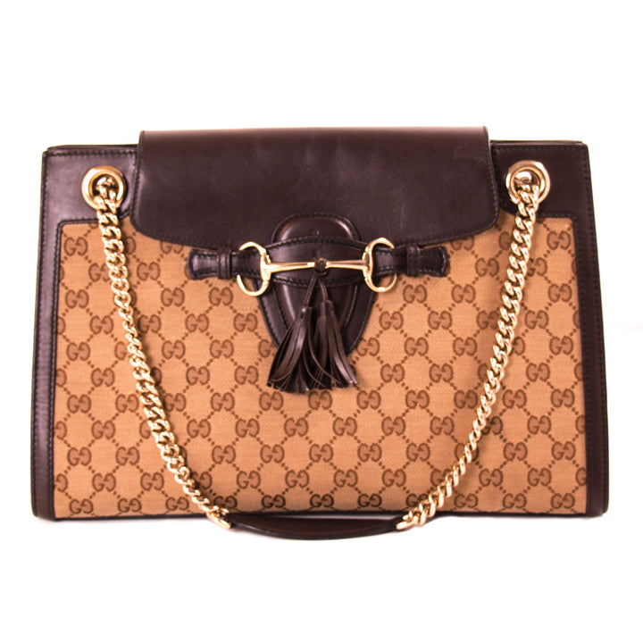 Gucci GG Canvas Emily Large Shoulder Bag Bags Gucci - Shop authentic new pre-owned designer brands online at Re-Vogue