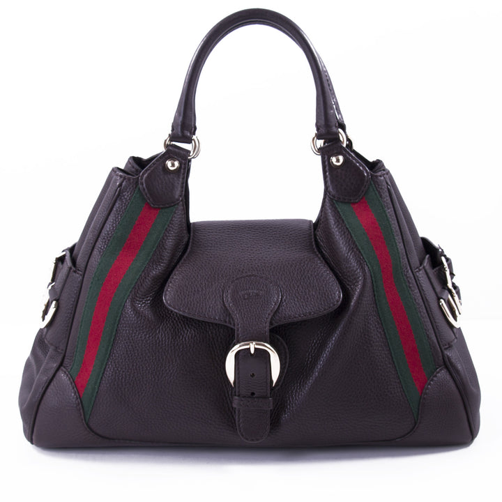 Gucci Web Large Leather Handle Bag Bags Gucci - Shop authentic new pre-owned designer brands online at Re-Vogue