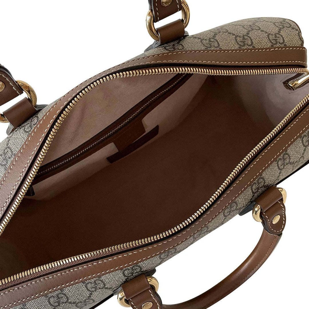 Gucci GG Supreme Embroidered Boston Bag