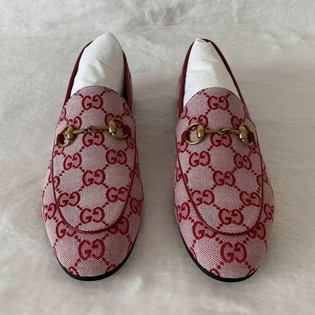 Gucci Jordaan GG Canvas Loafers