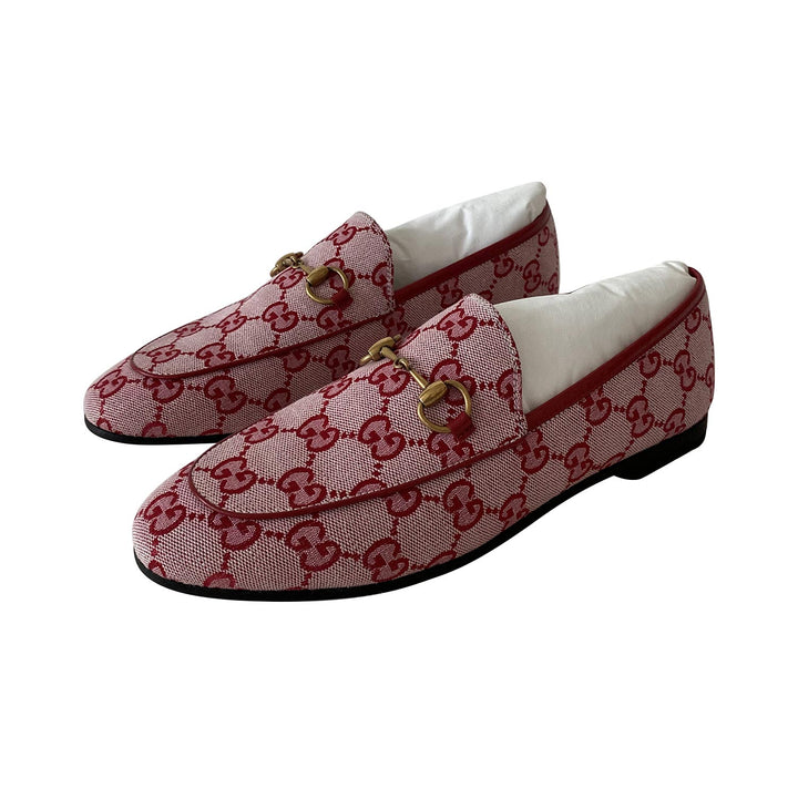 Gucci Jordaan GG Canvas Loafers