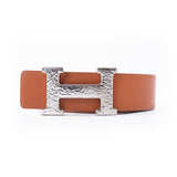 Hermès Orange and White Leather H Belt Accessories Hermès - Shop authentic new pre-owned designer brands online at Re-Vogue