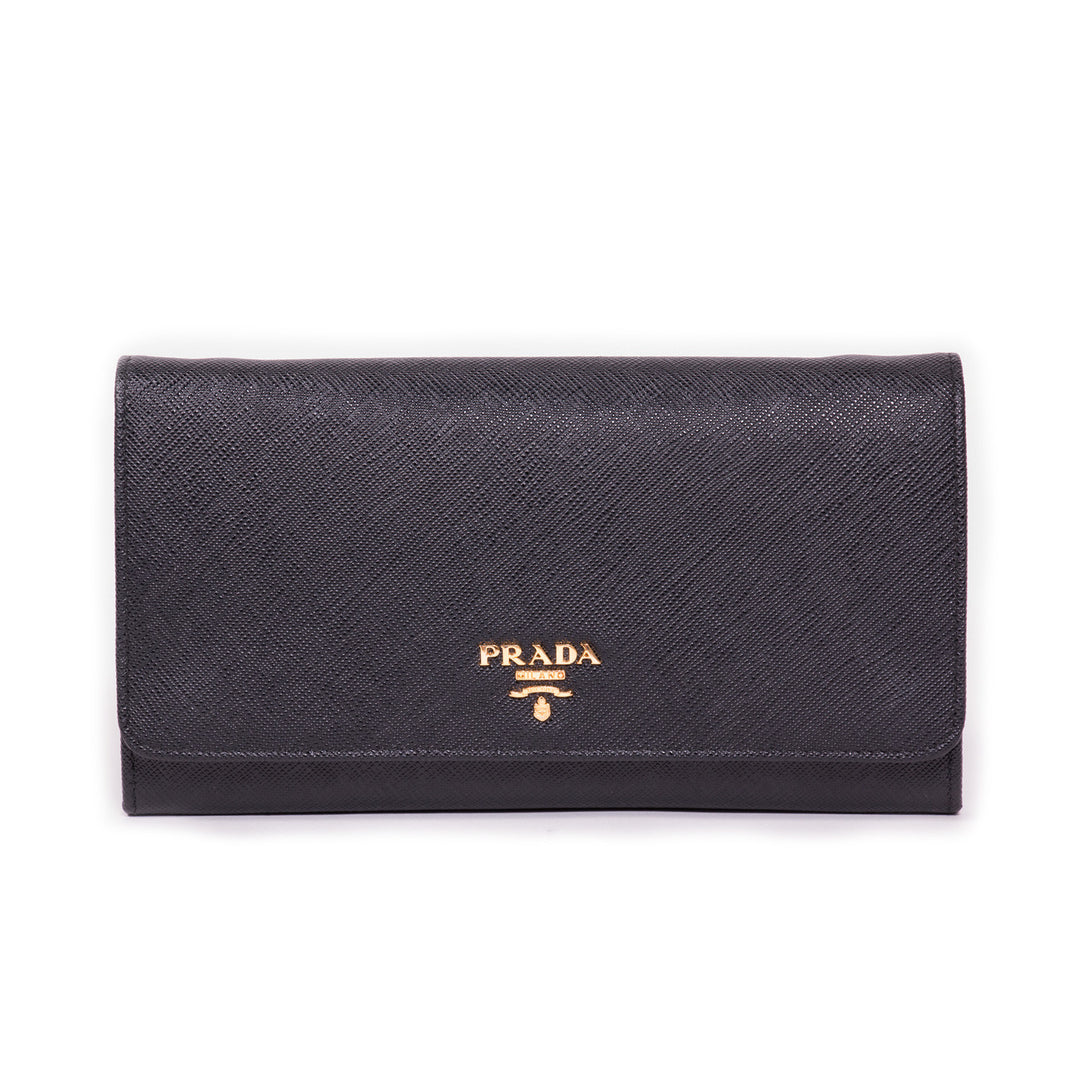 Prada Leather Chain Wallet - revogue