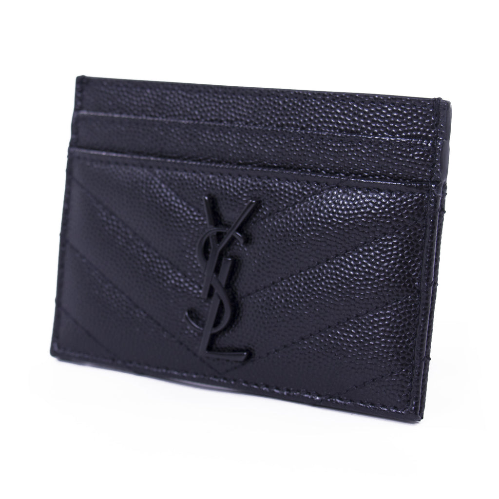 Saint Laurent Black Monogram Card Holder Accessories Yves Saint Laurent - Shop authentic new pre-owned designer brands online at Re-Vogue