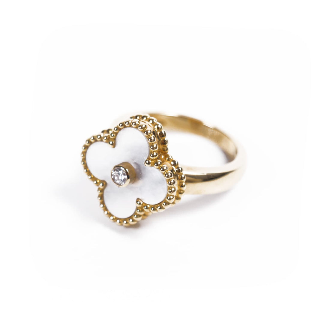 Van Cleef & Arpels Alhambra Diamond Ring Accessories Van Cleef & Arpels - Shop authentic new pre-owned designer brands online at Re-Vogue